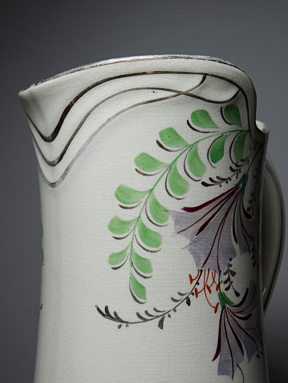 Large antique toilet bowl faience Hamage Moulin des Loups