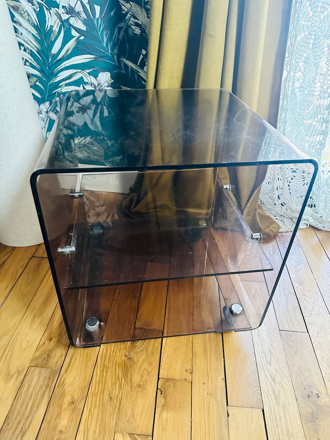 Vintage 70s Michel Dumas bedside table/end table