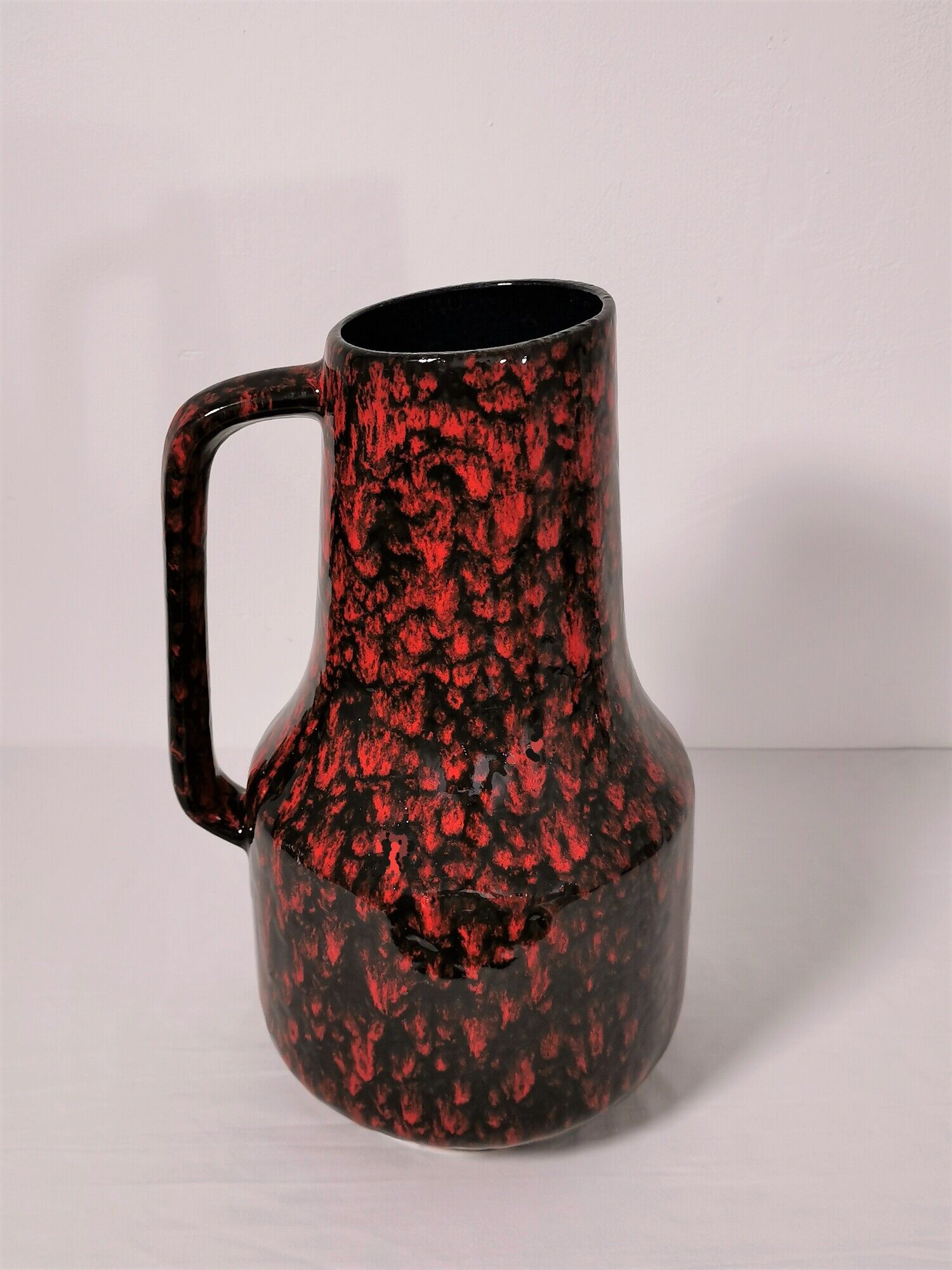 Ceramic drip glaze vase by Scheurich West Germany, 1960's