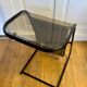 Piece of sofa smoked glass and fabric 70s