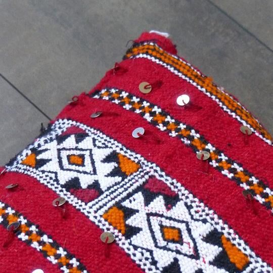 Moroccan red kilim cushion
