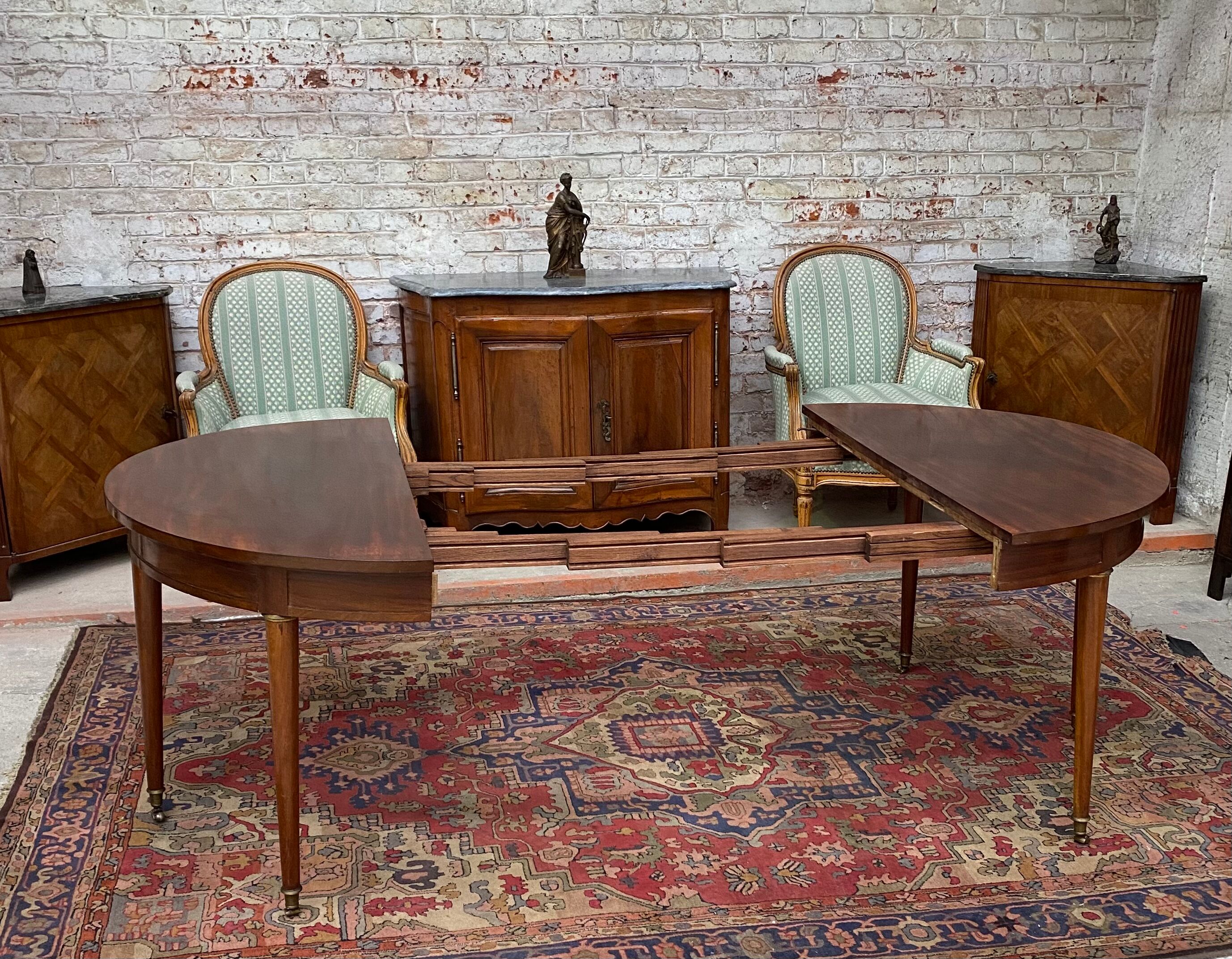 Mahogany Dining Room Table Period Louis XVI XVIII Eme Century