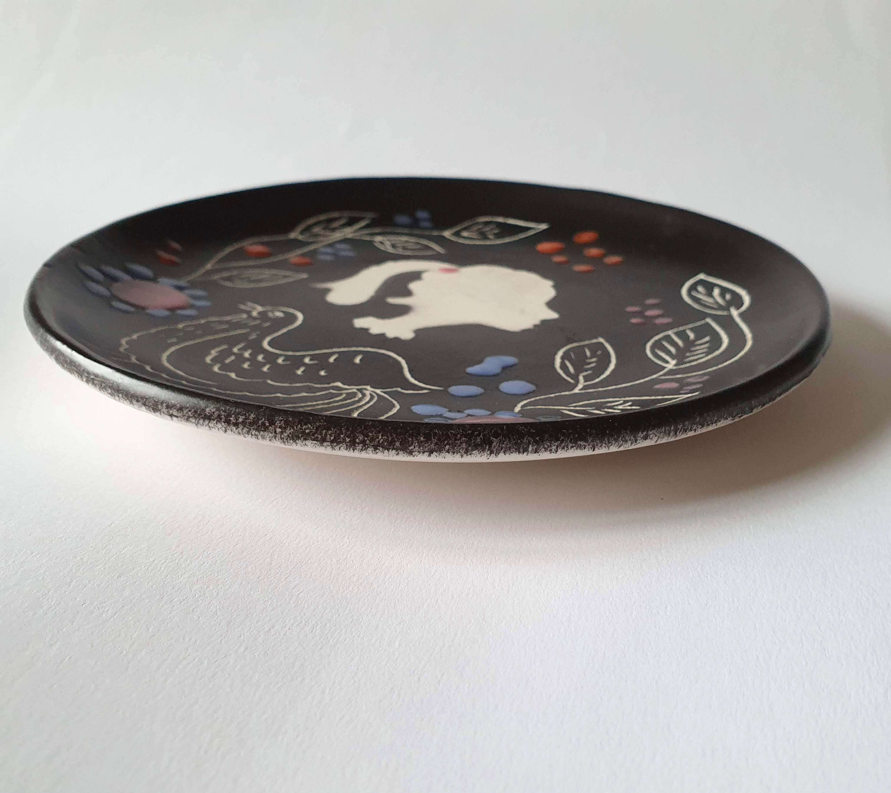 Assiette Cerenne Vallauris Francis Crociani