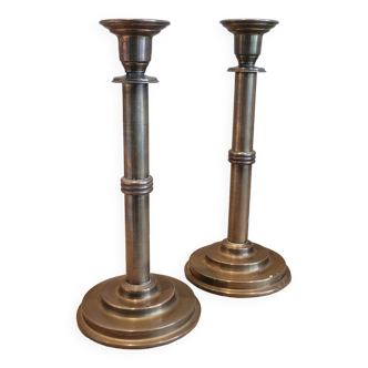 Pair of brass candle holders 22