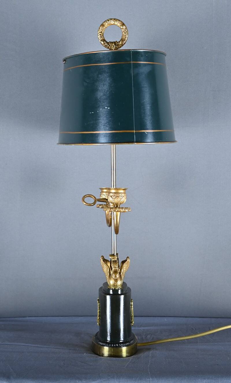 Gilded Bronze Bouillotte Lamp, Empire style, Napoléon III period – Mid