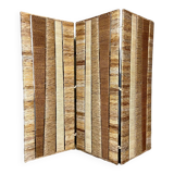 Vintage screen in straw and braided rope