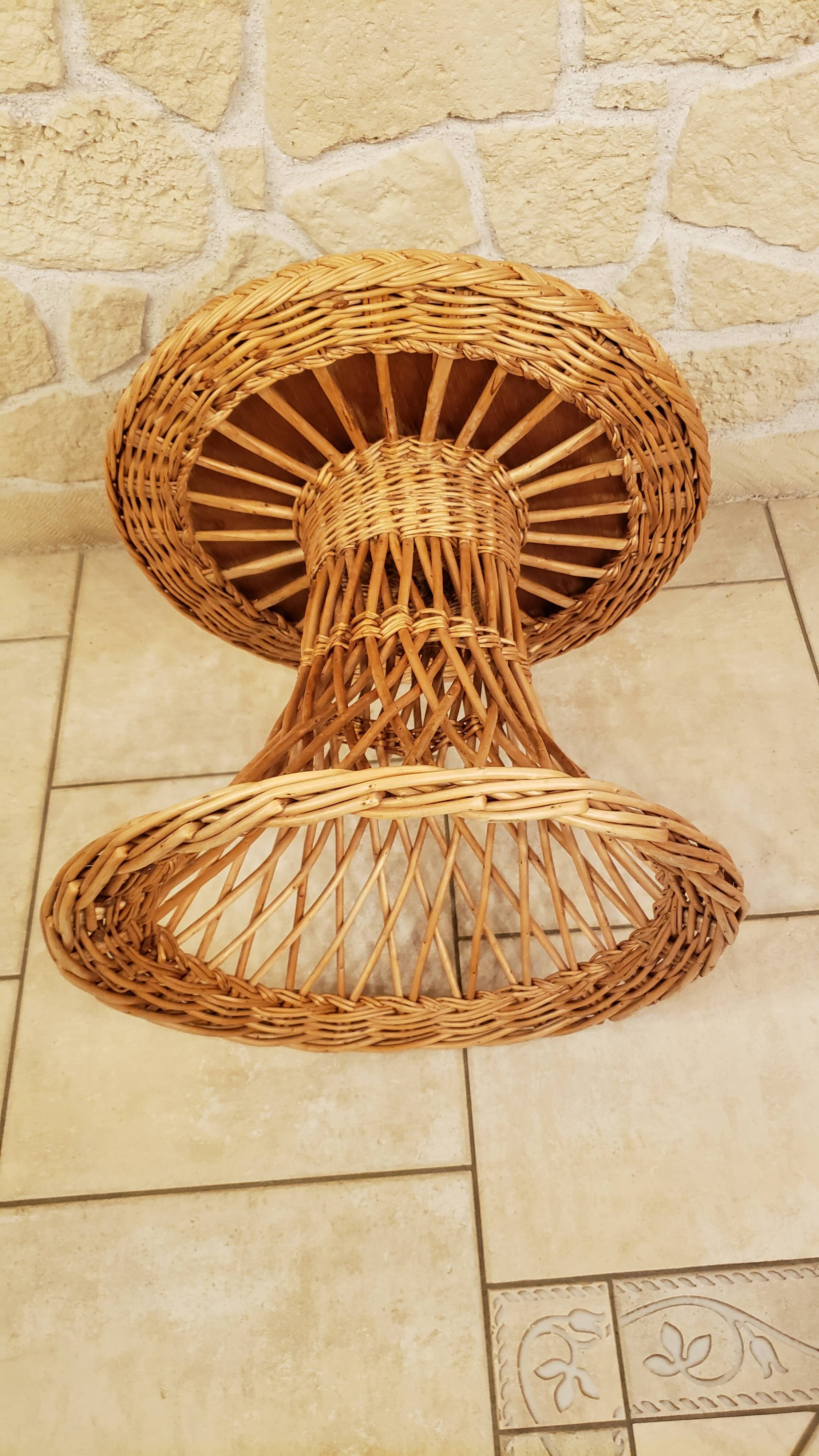 Salon enfant en rotin vintage