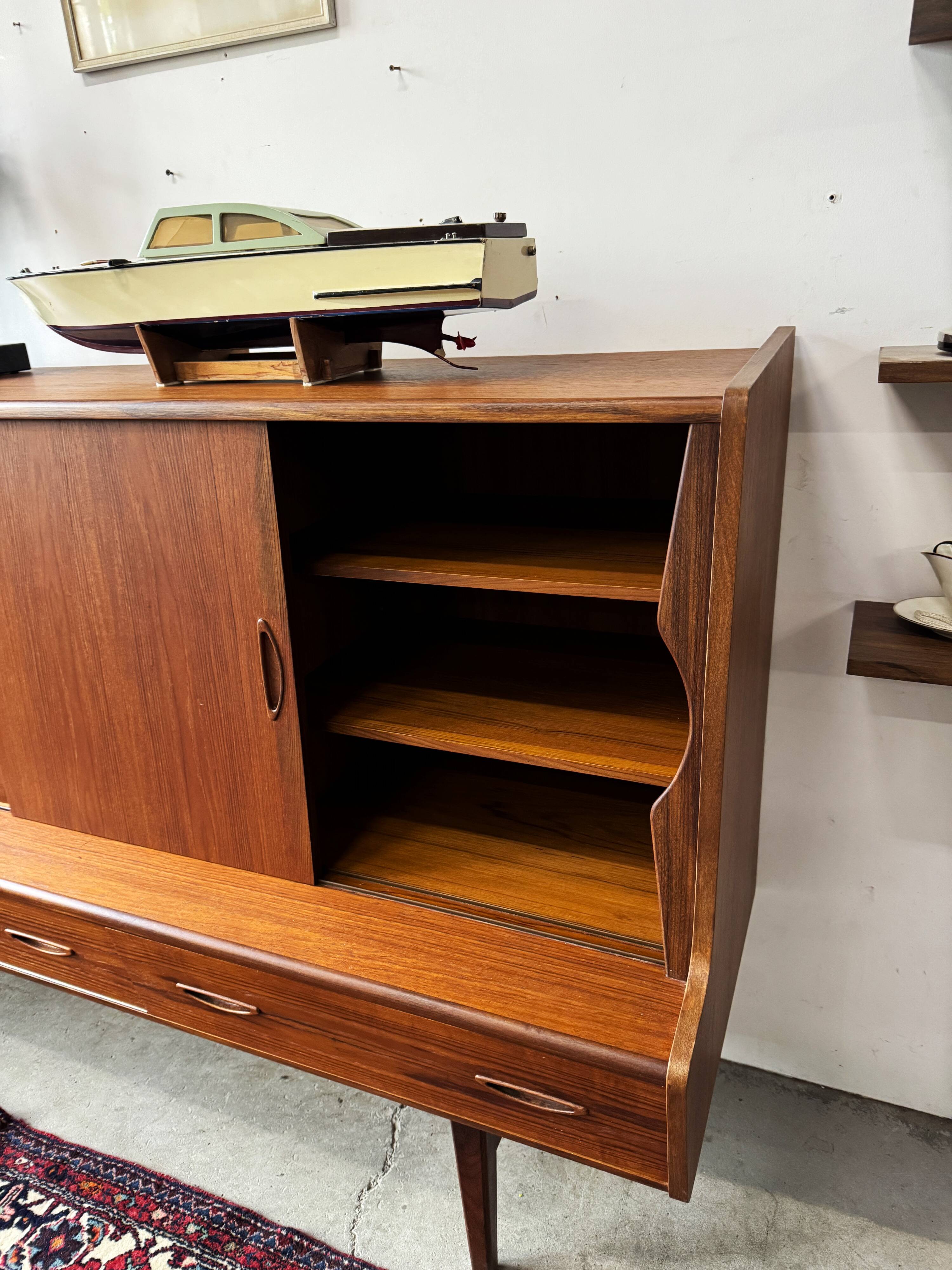 Teak Sideboard, Denmark 1960s/1970s, Mid-C Modern, Vintage