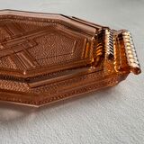 Set of 2 Art Deco glass trays
