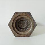 Old art deco vase in cast aluminum