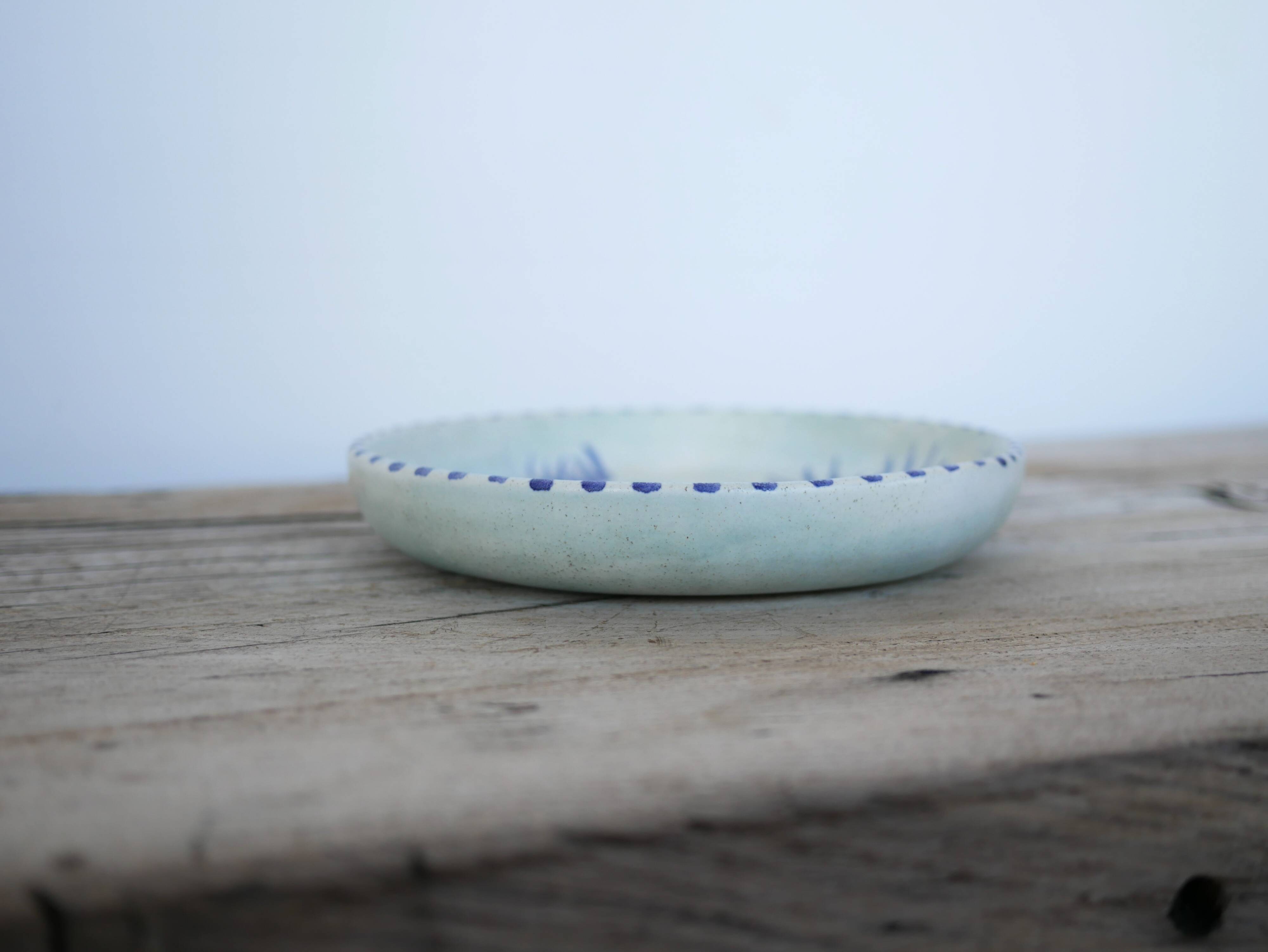 Vintage ceramic thistle plate by Marie Madeleine Jolly