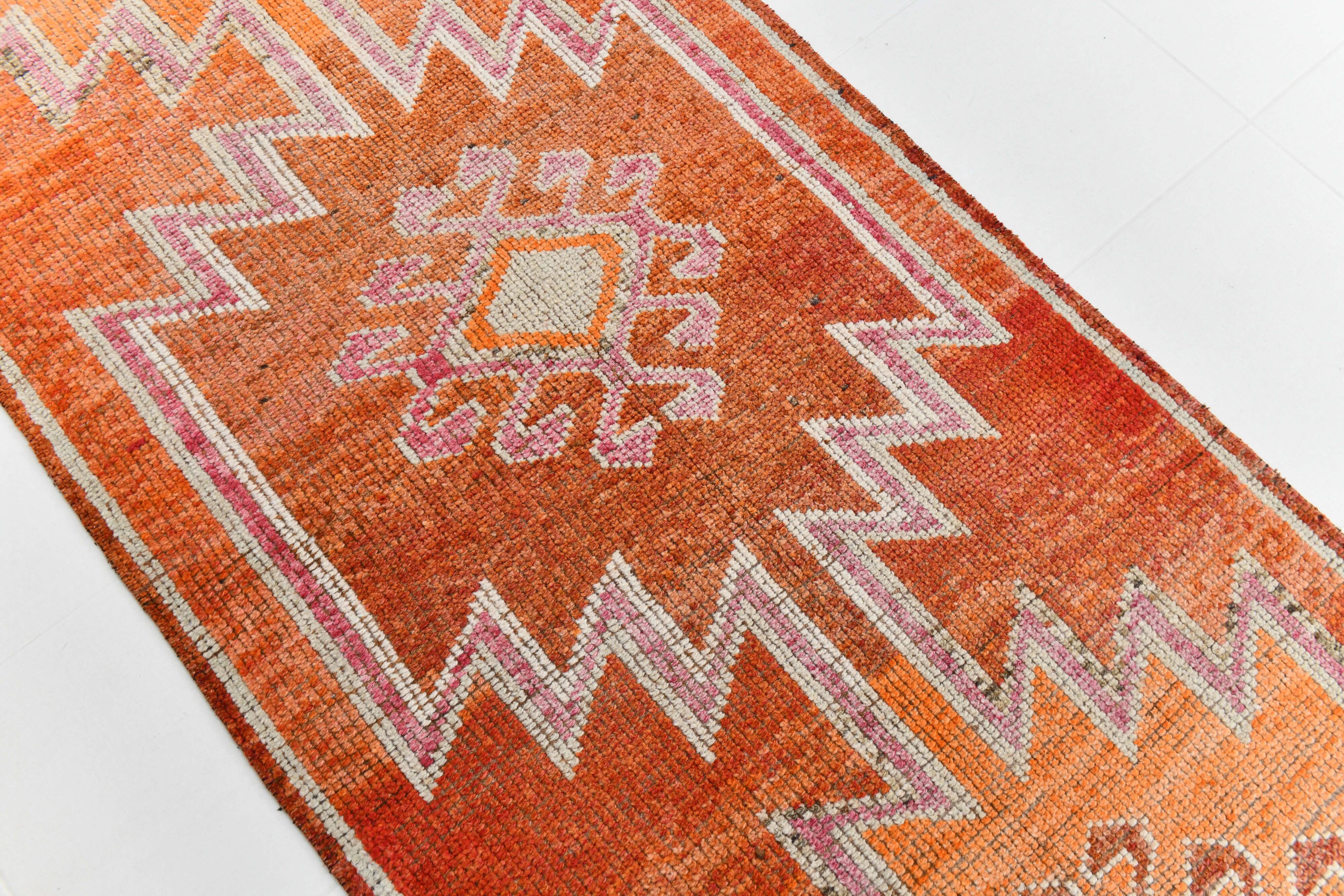 3x12 Rug For Hallway Vintage Runner Rug, 101x380Cm