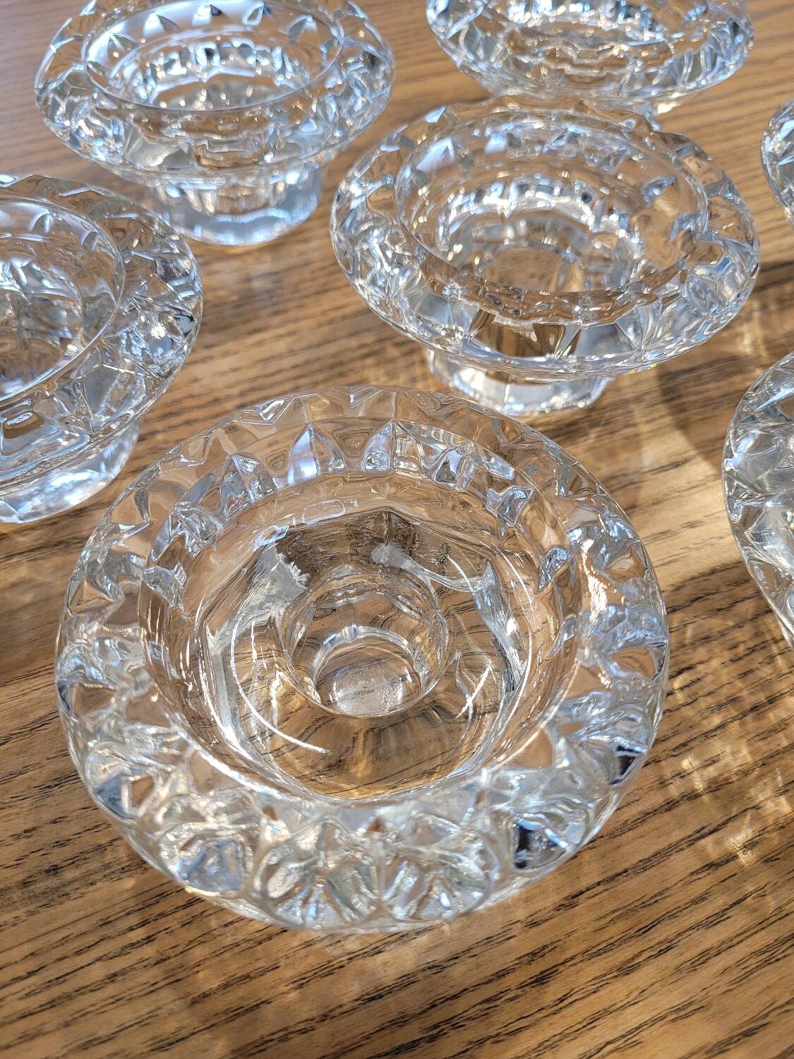 Set of 10 arc crystal candle holders