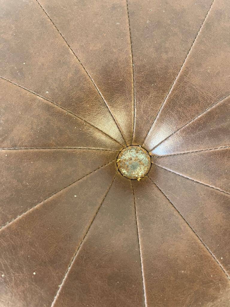 Vintage brown pouf from the 70s