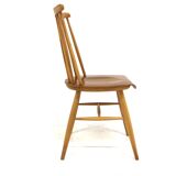 Set of 4 Scandinavian "Pinnstol" beech chairs, Sweden, 1960