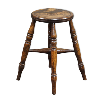 Patinated English Windsor Stool