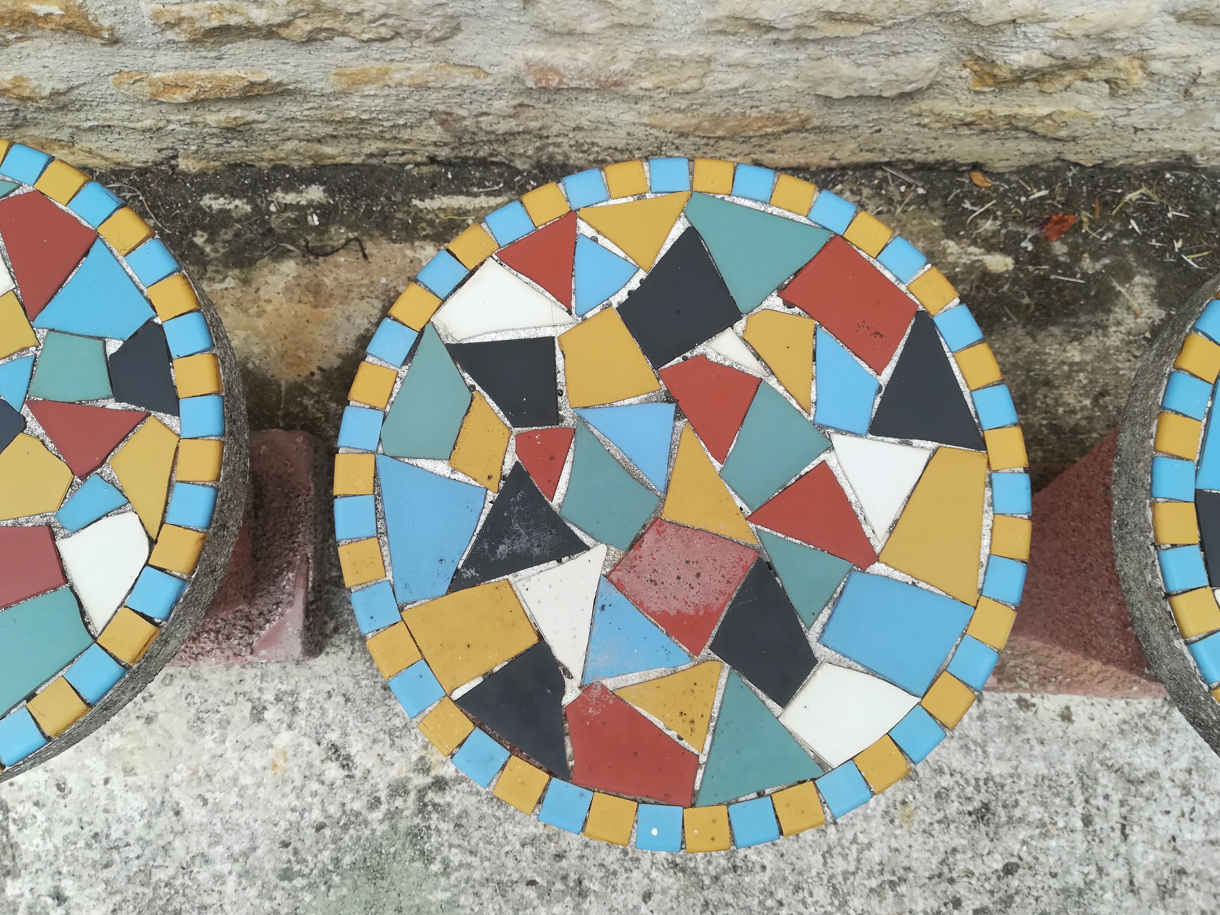 Mosaic stools