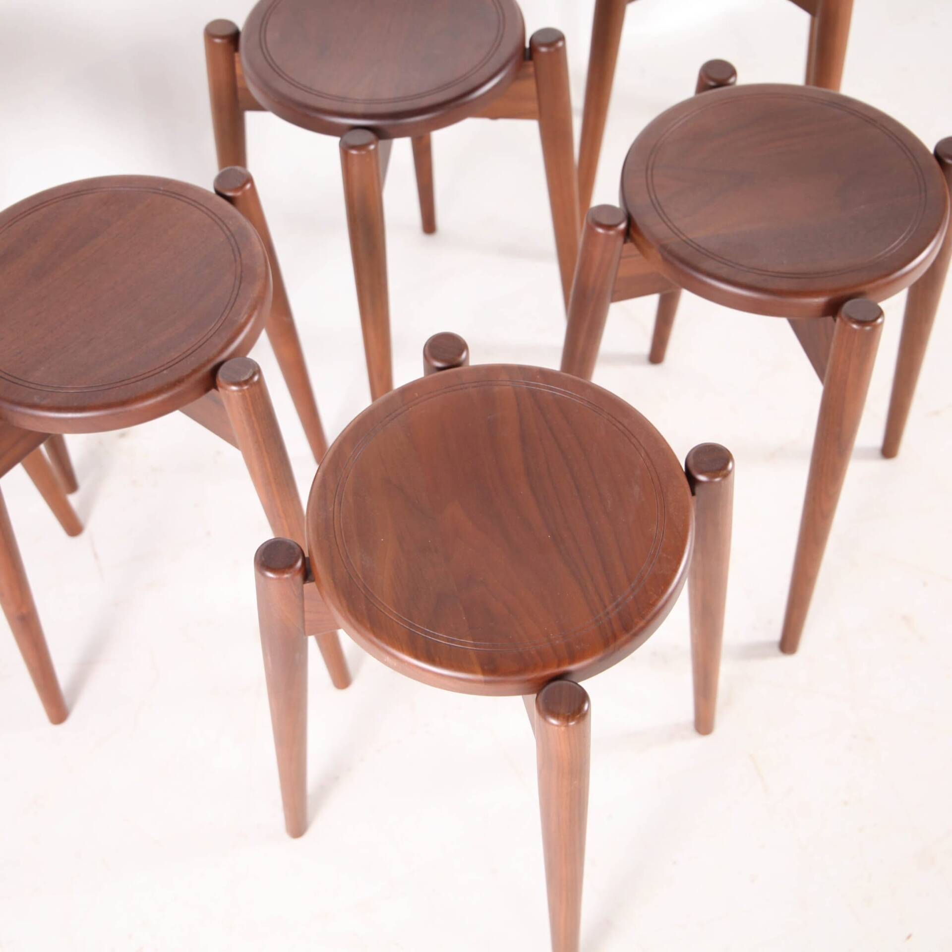 Set of 6 Japanese stools