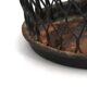 Cache pot en métal grillagé noir style Mathieu Matégot, années 50