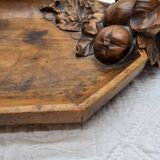 Plateau en bois sculpté fait main