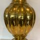 Vase with godrons in hammered brass XX century
