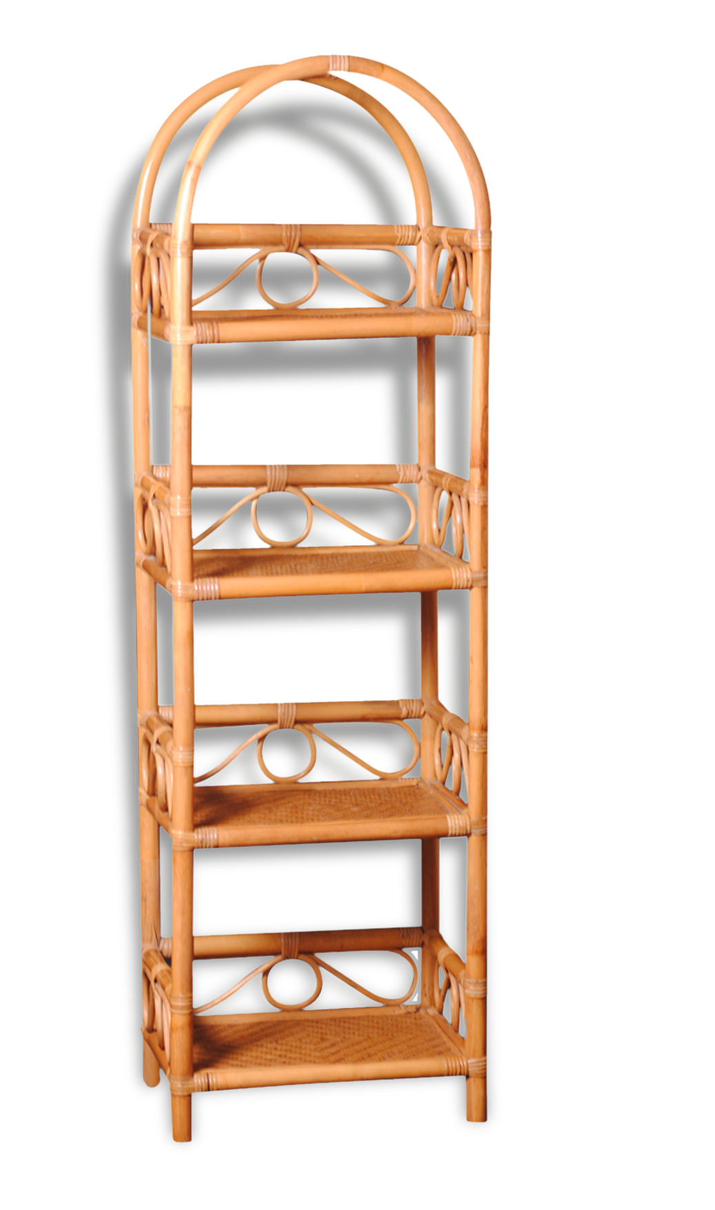 Year 1970 vintage rattan shelf