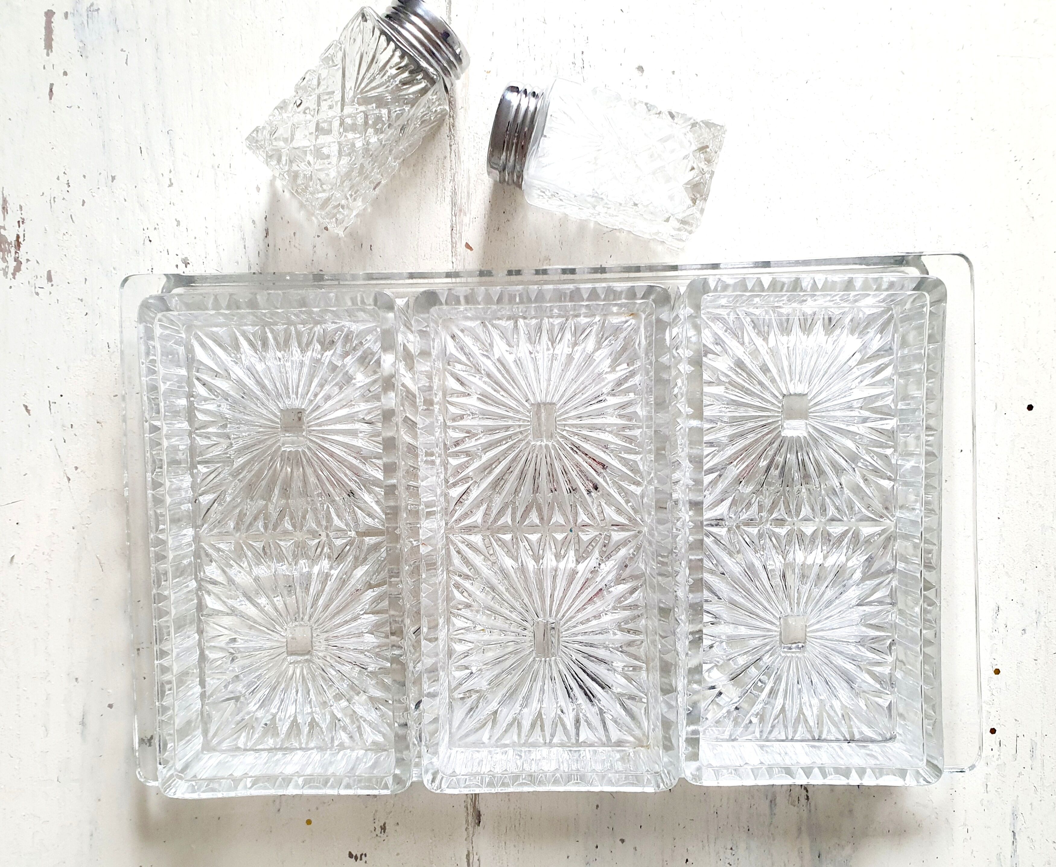 Set 6 pieces aperitif glass tray
