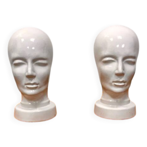 Rare lot de 2 têtes