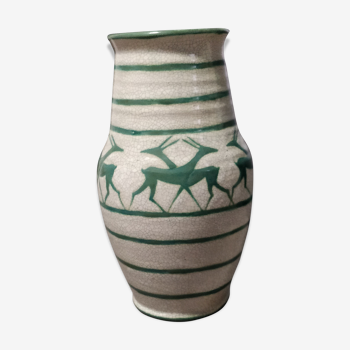 Vase gazelle Édouard Cazaux