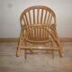 Fauteuil rotin coquille 1960/1970
