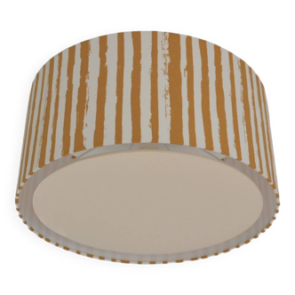 Lampe plafonnier Halo - tissu Marinière ocre