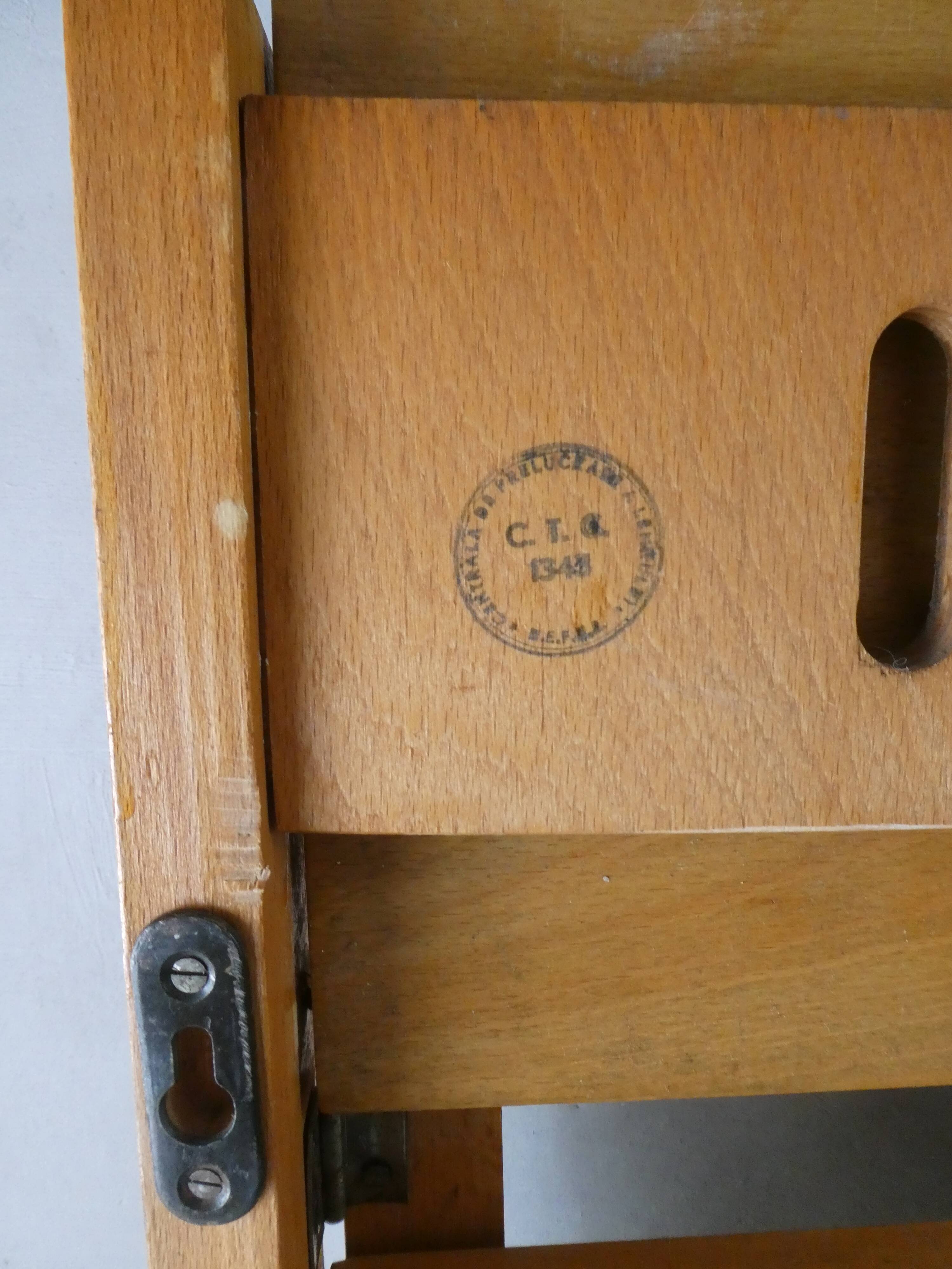 Folding bookcase from a second-hand bookseller, 1960s
