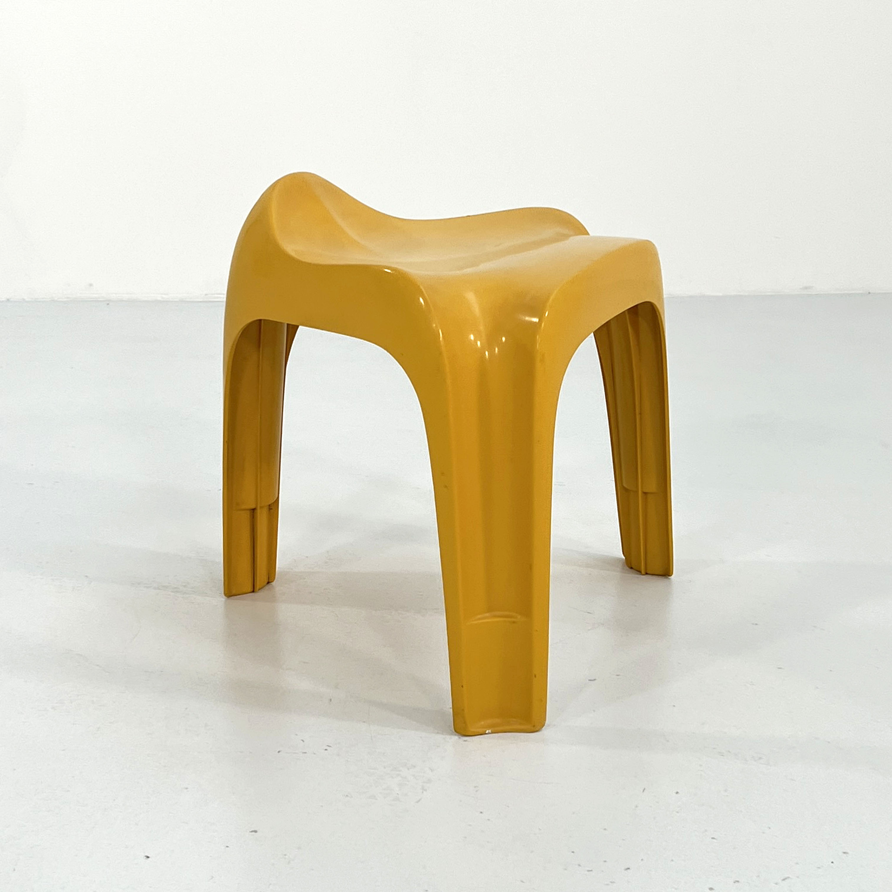 Yellow stool by Alexander Begge for Casala, 1970