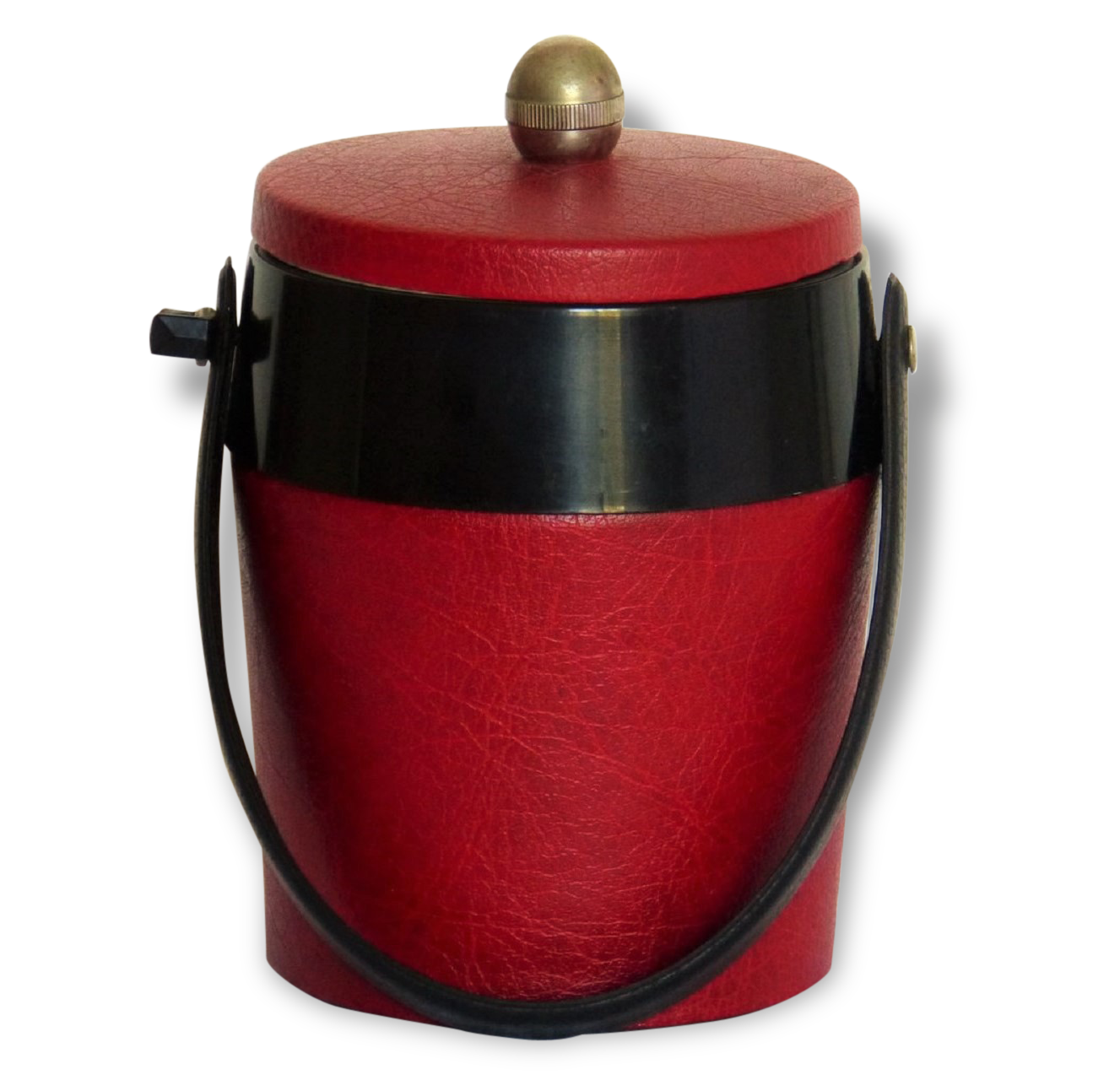 70's vintage red/bordeaux ice bucket