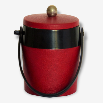70's vintage red/bordeaux ice bucket