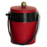 70's vintage red/bordeaux ice bucket