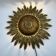 Large wall sconce "Sol" in gilded wrought iron – Spain, 1950s