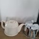 Bell porcelain and vintage stainless steel teapot