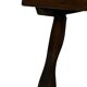 Vintage brutalist side table minimalistic design in dark wood