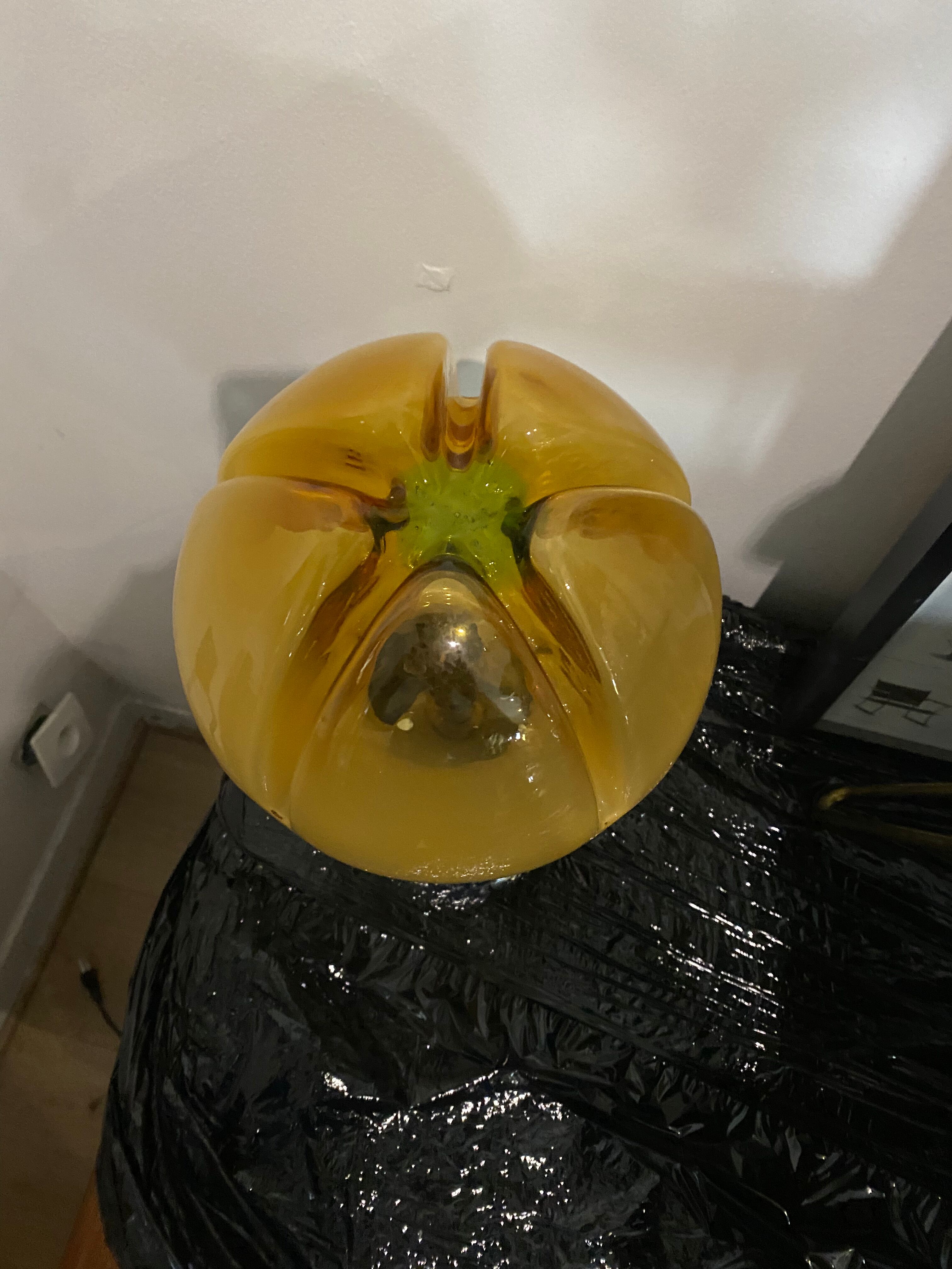 Vintage lamp murano glass by Toni Zuccheri mazzega italy design 70s