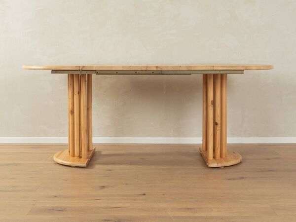 Table de salle à manger extensible des années 80 avec pieds en bois
