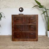 Vintage wooden bohemian dresser