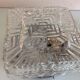 Paire de plafonniers carrés en verre structuré / vintage années 60-70