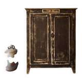 Buffet parisien en bois patiné marron