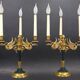 Flamboyant Pair of Candelabra/Chandeliers Solid Bronze Empire Style