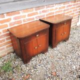 2 Anciennes Tables de Chevet en Bois
