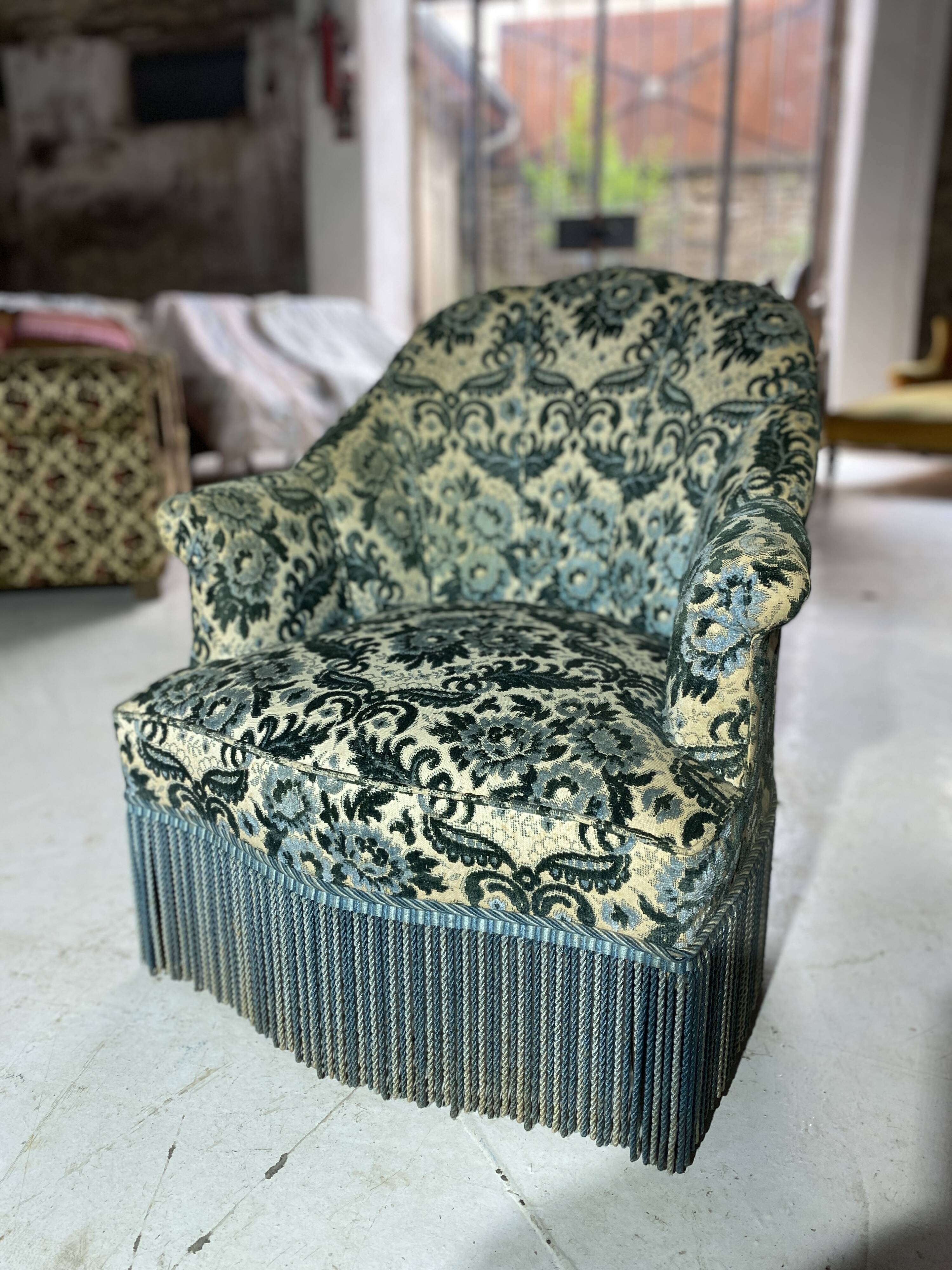 Pair of toad armchairs