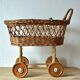 Old dolls pram - wooden wheels
