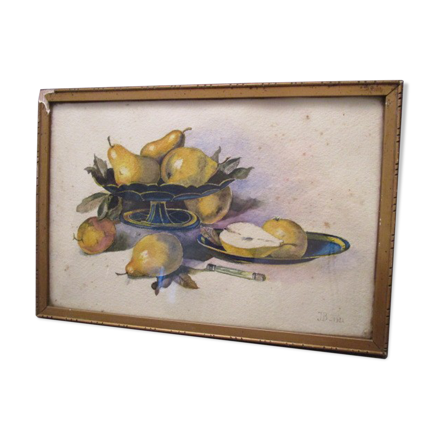 Old still life "pear cup" 1921