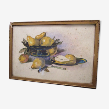 Old still life "pear cup" 1921